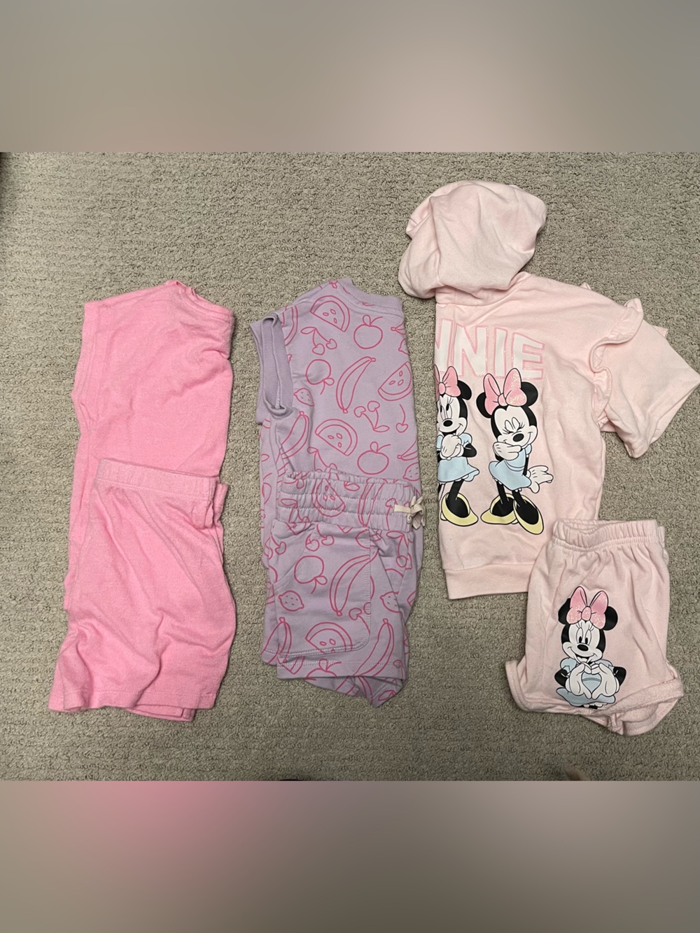 Bundle of 3 sets of shorts and shirts